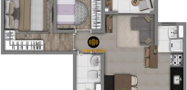 Apartamento com 2 dormitórios à venda, 33 m² por R$ 360.000,00 - Santo Amaro  - São Paulo/SP - Paulista Imóveis