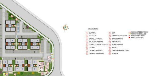 Apartamento na planta à venda no Residencial La Bernardi - Monte