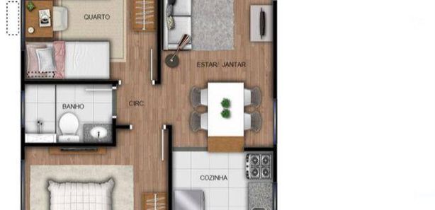 Apartamento na planta à venda no Residencial La Bernardi - Monte