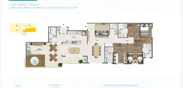 Apartamento cobertura 3 quartos à venda - Norte (Águas Claras