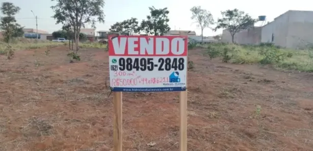 Terreno / Lote / Condomínio à venda, 300m² no portal das aguas, Hidrolândia