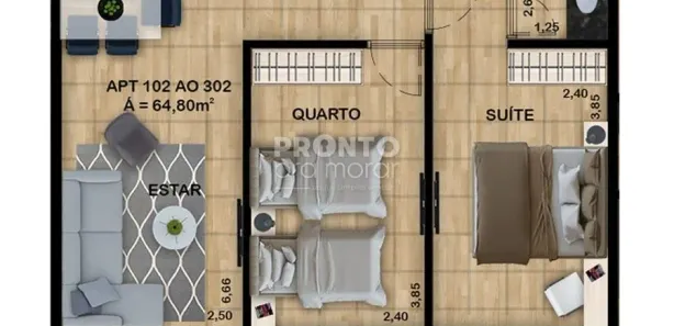 Apartamento com 2 Quartos à venda, 74m² no , Tamandaré