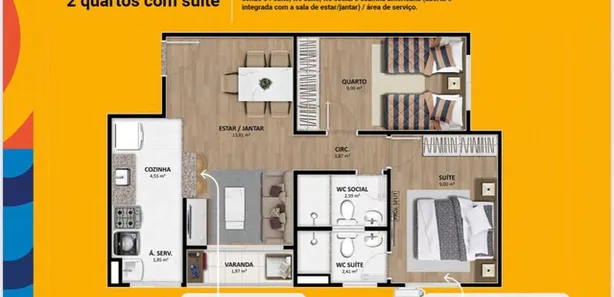 Apartamento com 2 Quartos à venda, 60m² no Aeroporto, Aracaju