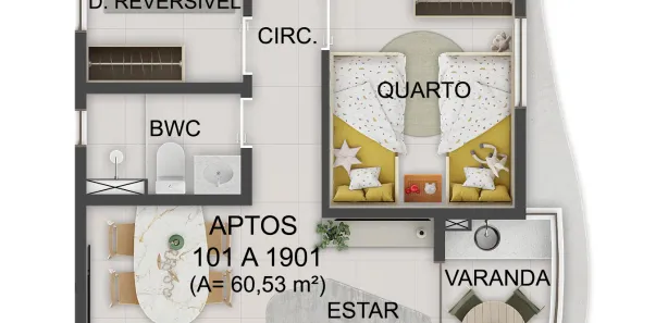 Apartamento com 2 Quartos à venda, 60m² no Encruzilhada, Recife