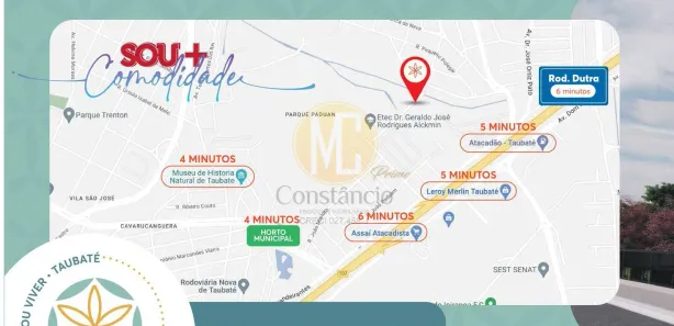 Apartamento com 2 Quartos à venda, 47m² no Jardim Gurilândia, Taubaté
