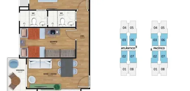 Apartamento com 2 Quartos à venda, 56m² no Atalaia, Aracaju