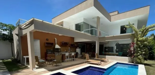 Casa de Condomínio com 5 Quartos à venda, 353m² no Alphaville (Abrantes), Camaçari