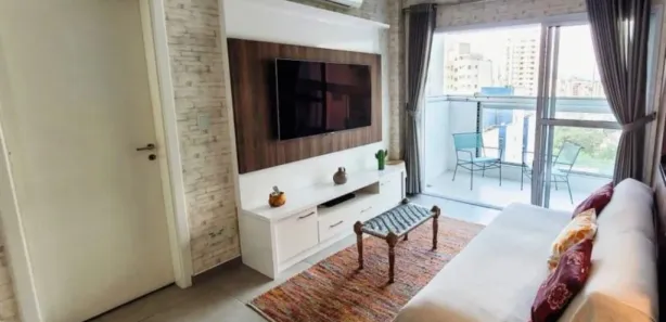 Apartamento com 1 Quarto para alugar, 57m² no Ponta da Praia, Santos