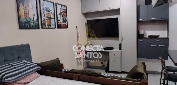 Kitnet com 1 Quarto à venda, 34m² no Ponta da Praia, Santos
