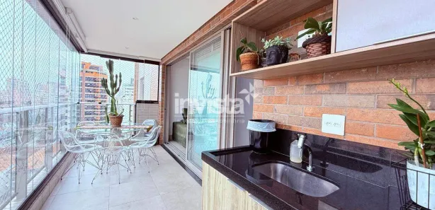Apartamento com 1 Quarto para alugar, 67m² no Aparecida, Santos