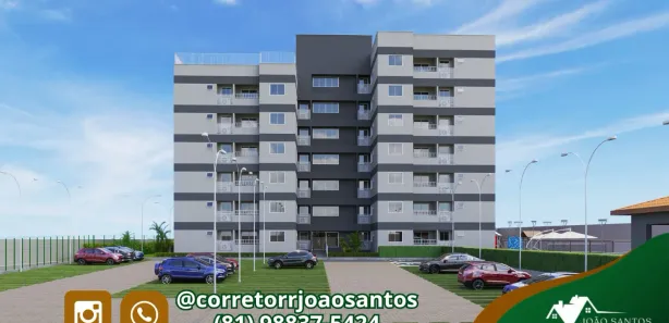 Apartamento com 2 Quartos à venda, 51m² no Capibaribe, São Lourenço da Mata