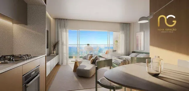 Flat com 1 Quarto à venda, 46m² no Tupi, Praia Grande