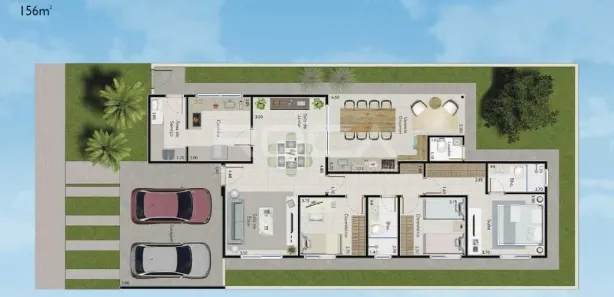 Casa de Condomínio com 3 Quartos à venda, 156m² no Residencial Alto do Vale, Cravinhos