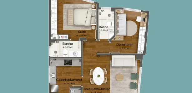 Apartamento com 2 Quartos para alugar, 73m² no Centro, Santa Maria