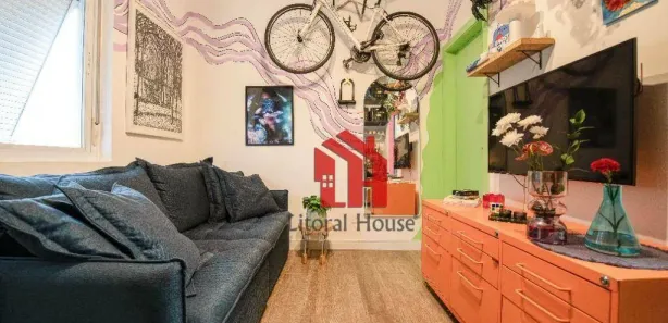 Kitnet com 1 Quarto à venda, 26m² no Boqueirão, Santos