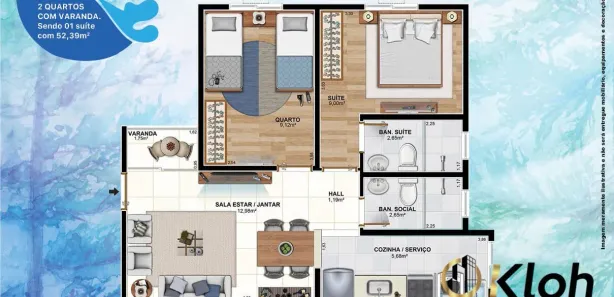 Apartamento com 2 Quartos à venda, 52m² no Duarte Silveira, Petrópolis