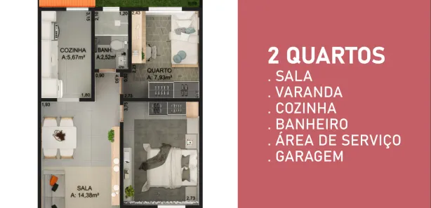 Casa de Condomínio com 2 Quartos à venda, 52m² no Assunção, Barra Mansa