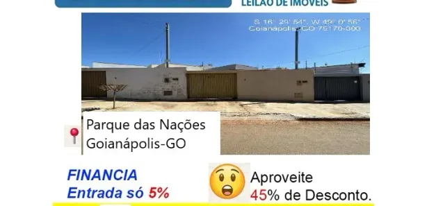 Casa com 2 Quartos à venda, 73m² no Parque das Nações, Goianápolis