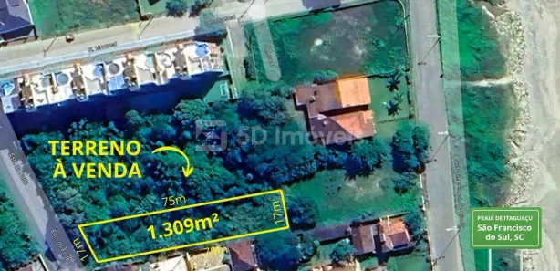 Terreno / Lote / Condomínio à venda, 1309m² no Do Ubatuba, São Francisco do Sul