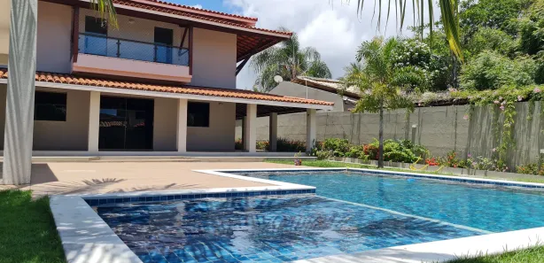Casa de Condomínio com 4 Quartos para venda ou aluguel, 389m² no Busca Vida (Abrantes), Camaçari