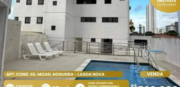 Apartamento com 3 Quartos à venda, 95m² no Dix-Sept Rosado, Natal