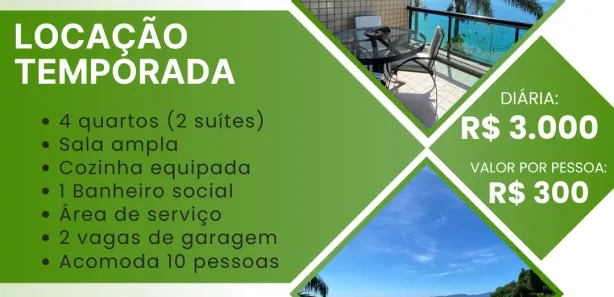 Apartamento com 4 Quartos para alugar, 203m² no Conceição de Jacareí, Mangaratiba