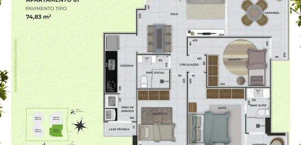 Apartamento com 2 Quartos à venda, 62m² no Centro, Cachoeiro de Itapemirim