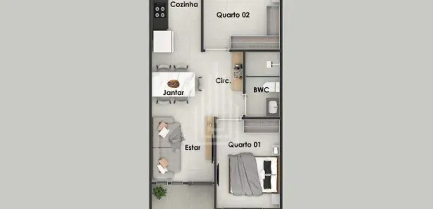 Casa com 2 Quartos à venda, 46m² no Itaipu C, Foz do Iguaçu