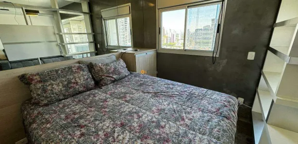 Apartamento com 1 Quarto para alugar, 33m² no Santo Amaro, São Paulo