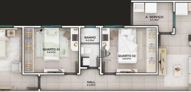 Casa de Condomínio com 2 Quartos à venda, 75m² no Roma, Volta Redonda