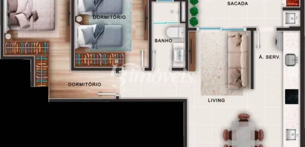 Apartamento com 2 Quartos à venda, 62m² no São Vicente, Itajaí