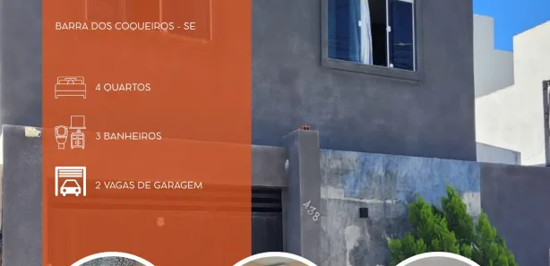 Sobrado com 4 Quartos à venda, 160m² no Luar da Barra, Barra dos Coqueiros