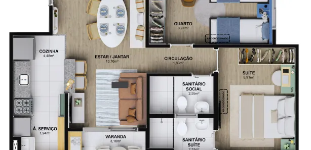 Apartamento com 2 Quartos à venda, 54m² no Aruana, Aracaju