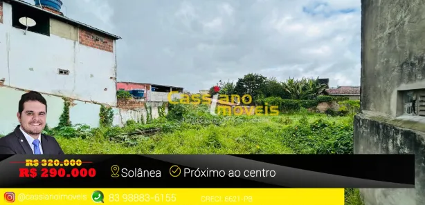 Terreno / Lote / Condomínio à venda, 893m² no Centro, Solânea