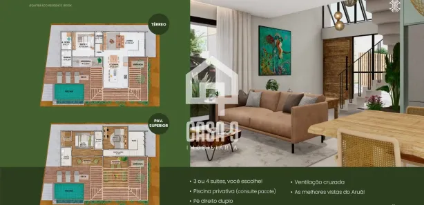 Casa de Condomínio com 3 Quartos à venda, 960m² no Açu da Torre, Mata de São João