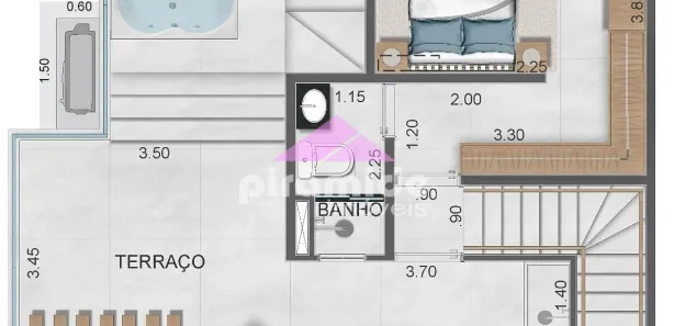Cobertura com 3 Quartos à venda, 125m² no Vila Atlântica, Caraguatatuba