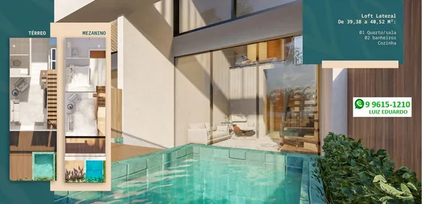 Loft com 1 Quarto à venda, 33m² no Porto de Galinhas, Ipojuca