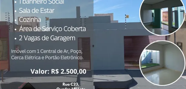 Casa com 3 Quartos para alugar, 80m² no Nova Marabá, Marabá