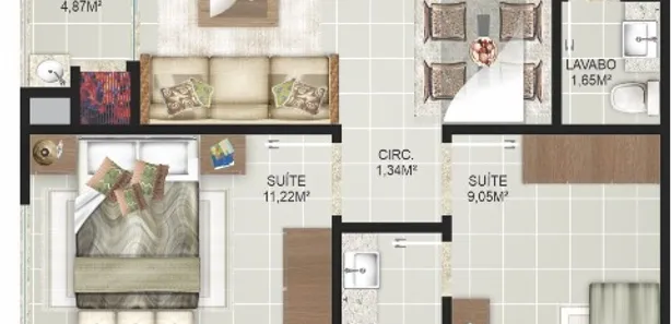 Apartamento com 2 Quartos à venda, 64m² no Praia dos Amores, Balneário Camboriú