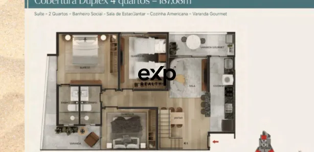 Cobertura com 4 Quartos à venda, 187m² no Samambaia, Petrópolis