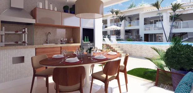 Casa de Condomínio com 2 Quartos à venda, 65m² no Alphaville (Abrantes), Camaçari
