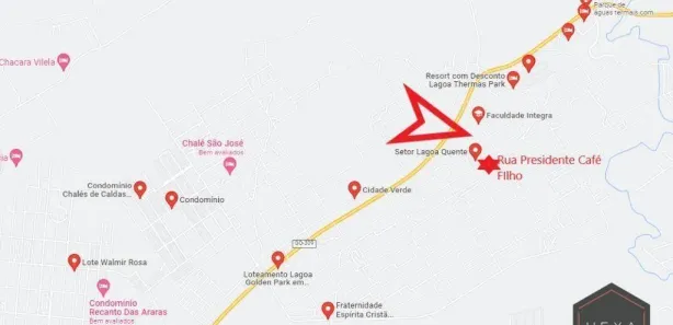 Terreno / Lote / Condomínio à venda, 1000m² no Setor Lagoa Quente, Caldas Novas