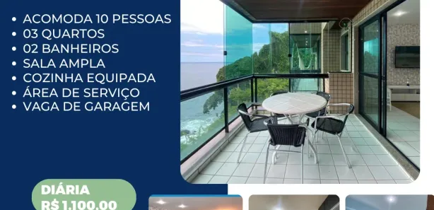 Apartamento com 3 Quartos para alugar, 130m² no Conceição de Jacareí, Mangaratiba