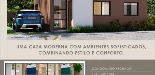Casa de Condomínio com 3 Quartos à venda, 81m² no Boa União (Abrantes), Camaçari