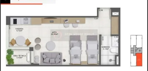 Loft com 1 Quarto à venda, 33m² no Icaraí, Niterói