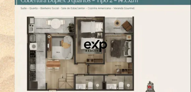 Cobertura com 3 Quartos à venda, 145m² no Samambaia, Petrópolis