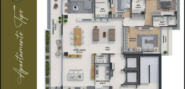 Apartamento com 4 Quartos à venda, 199m² no Jardim Blumenau, Blumenau