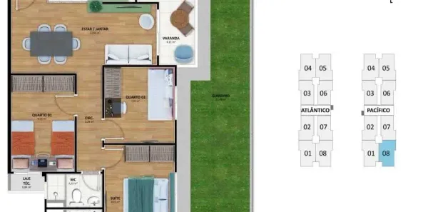 Apartamento com 2 Quartos à venda, 56m² no Atalaia, Aracaju