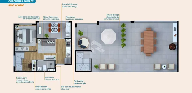 Cobertura com 1 Quarto à venda, 71m² no Vila Santa Delfina, São Paulo