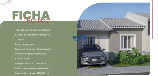 Casa de Condomínio com 2 Quartos à venda, 42m² no Estados, Fazenda Rio Grande